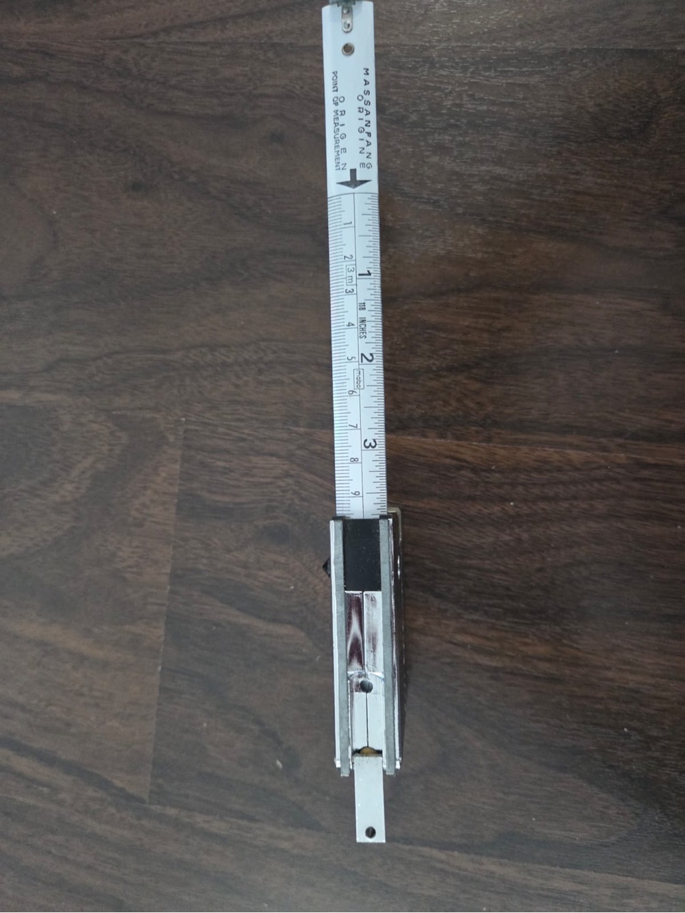 Vintage over 65 years Chrome Retractable Measuring Tape - Silver